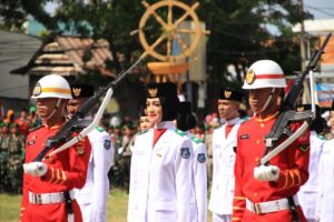 HUT ke 77 Kemerdekaan RI di Lapda Berlangsung Hikmat, Ini Putra Putri yang Bertugas di Upacara