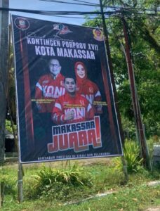 KONI Makassar Sebar Baliho di Sinjai- Bulukumba, Bergambar Danny-Fatma dan Ahmad Susanto