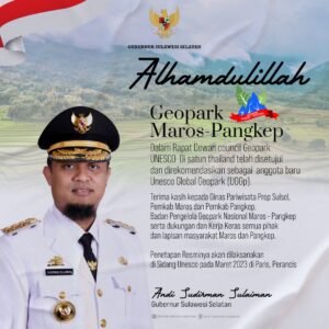 Geopark Maros-Pangkep Masuk dalam UNESCO Global Geopark
