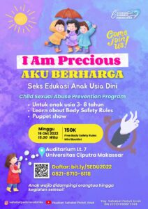 Yayasan Sahabat Peduli Anak Akan Menggelar Kegiatan Am Precious Seks Edukasi Anak Usia Dini