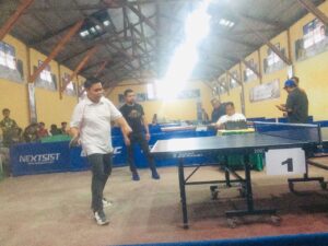 Eksebisi Lawan Atlet Tenis Meja, Ketua Koni Sulsel Menang Telak