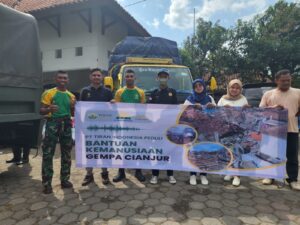 Tim Kemanusiaan PT Tiran Indonesia Serahkan Bantuan Logistik kepada Korban Gempa Cianjur