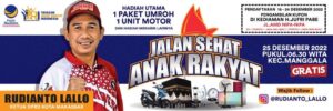 Jalan Sehat ‘Anak Rakyat’ Rundown di 15 Kecamatan, Dimulai di Manggala, Berhadiah Umroh hingga Motor