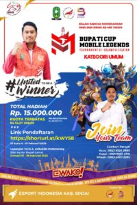 Meriahkan HJS ke-459, Bappeda Sinjai Gagas Bupati Cup Mobile Legends