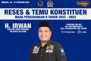 H Irwan Gelar Reses di Pujananting, Warga Minta Akses Perbatasan Barru-Bone-Pangkep Diperbaiki