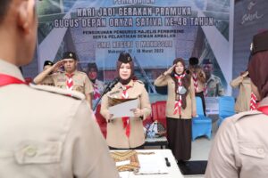 Fatmawati Rusdi Kukuhkan Pembimbing dan Pembina Ambalan Pramuka Oryza Sativa