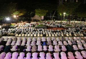 Ribuan Warga Padati Anjungan Pantai Losari Ikuti GMSSB Pemkot Makassar