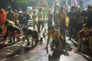 Meski Kehujanan, Peserta Lantang Bangngia Run Race Tetap Antusias