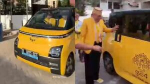 Ke KPU Sulsel Naik Mobil Listrik dari Airlangga Hartarto, TP Optimis Golkar Jadi Pemenang