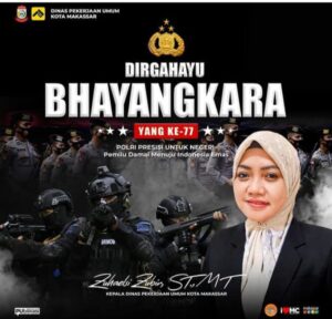 Kadis PU Makassar Zuhaelsi Zubir: Selamat Hari Bhayangkara ke-77