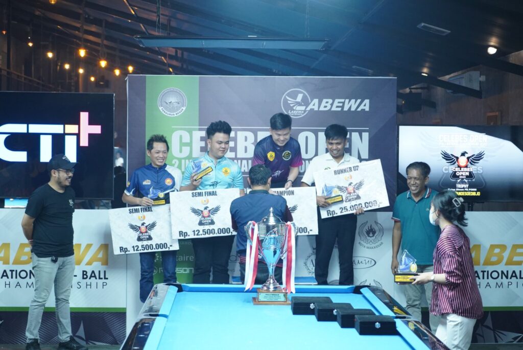 Kejuaraan Biliar Celebes Open 2023 Berakhir, Ini Juaranya