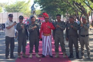 Ratusan Personel Satpol PP se-Makassar Terlibat Sukseskan Gelaran HUT RI di Losari