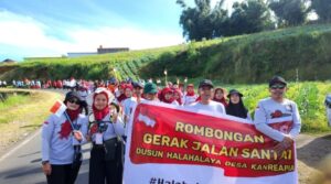 Semarak HUT RI ke-78, Pemdes dan Warga Kanreapia Gelar Jalan Santai