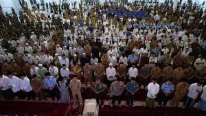 100 Ribu Jemaah Padati Masjid 99 Kubah, Ikuti Sulsel Bersalawat