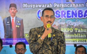 Sekda Kabupaten Sinjai Andi Jefrianto Asapa membuka Musrenbang Tingkat Kecamatan Pulau Sembilan. Kamis, (22/02/2024).