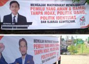Karang Taruna dan BKPRMI Makassar Sebar Spanduk Ajakan Ayo Gunakan Hak Pilih