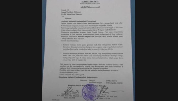 Muhammadiyah Tolak Adanya W Super Club di CPI Makassar: “Dosa dan Merusak Generasi”