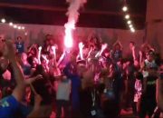 Nobar Persib vs Madura United, Ratusan Viking Sulsel padati Lapak Kopi Abangda