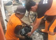 Tim Dinas PU Makassar Normalisasi Drainase di Jl Regge