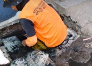 Satgas DPU Makassar Normalisasi Saluran Drainase di Jl Gajah Mada