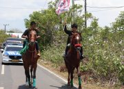 Totalitas Relawan Jeneponto Jemput Cagub Sulsel Danny Pomanto Pakai Sepasang Kuda