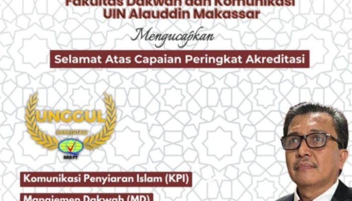 Tiga Jurusan di FDK UIN Alauddin Raih Akreditasi Unggul
