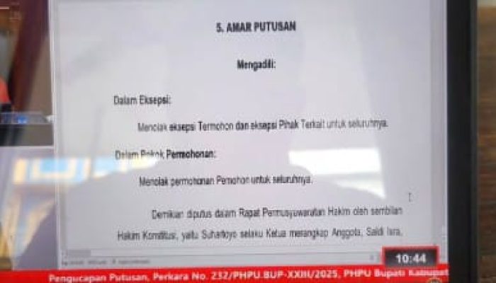 Gugatan Syarif-Qalby di Pilkada Jeneponto Ditolak, Paris–Islam Menang!