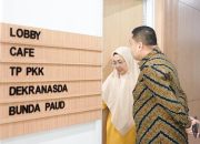 Melinda Aksa dan Appi Tinjau Gedung TP PKK Makassar, Perdana Pasca Dilantik Sebagai Ketua