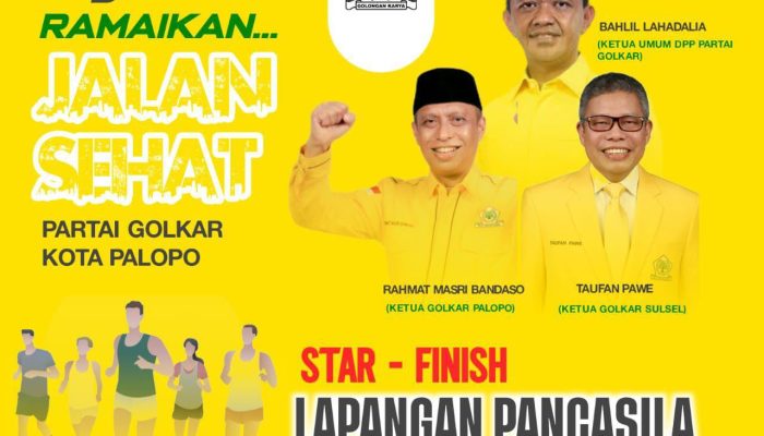 Jalan Sehat Partai Golkar, Peserta Dihimbau Tidak Berkampanye dan Gunakan Atribut Paslon