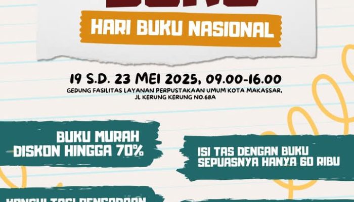 Makassar ada Pesta Buku Memperingati Hari Buku Nasional 2025…