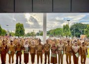 Pimpin Apel Gabungan, Wabup Edy Manaf Serahkan Motor Sampah