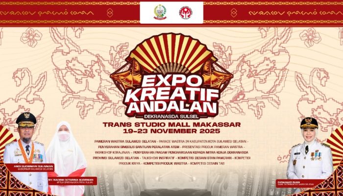 Expo Kreatif Andalan 2025: Wadah UMKM Sulsel Tidak Ada Karya dan Daya Saing ke Pasar Global