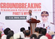 Gubernur Sulsel Ground Breaking Jalan Paket 5 MYP Rp383 Miliar di Poros Tanabatue-Palattae Bone