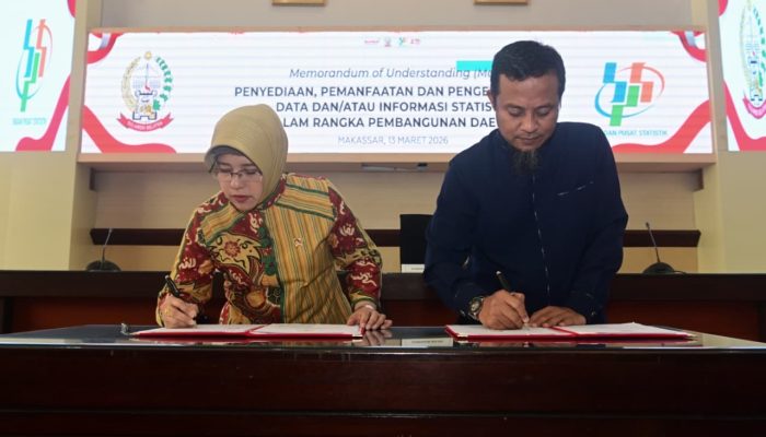 MoU dengan BPS, Pemprov Sulsel Perkuat Data Statistik untuk Kebijakan