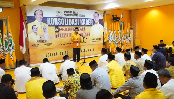 Nuzulul Quran Golkar Bersama Anak Yatim, Muhidin M Said Ajak Kader Perkuat Soliditas