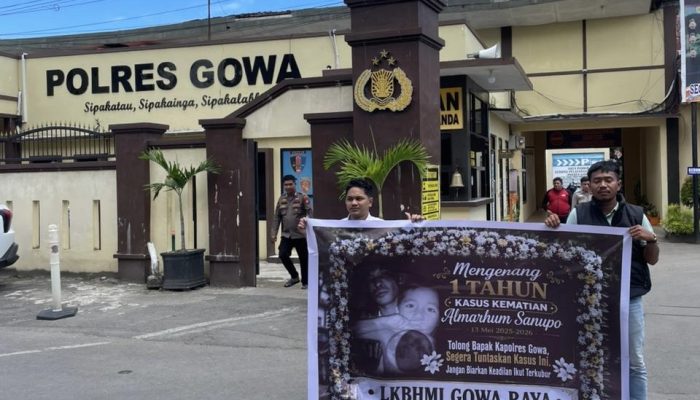 Satu Tahun Kasus Kematian Sanupo Belum Terungkap, LKBHMI Cabang Gowa Raya Desak Kapolres Gowa Evaluasi Penanganan Perkara