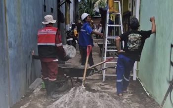Tindak Lanjut Aduan Lontara+, Dinas PU Makassar Lakukan Pemasangan Paving Blok di Jl. Bonto Bila Raya
