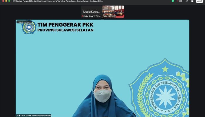 Ketua TP PKK Sulsel Ajak Kader Jadi Pelopor Gerakan B2SA dan Stop Boros Pangan