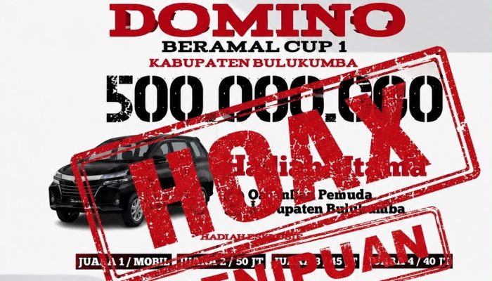 Pemkab Bulukumba Imbau Masyarakat Waspadai Flyer Turnamen Domino Berhadiah Rp500 Juta, Diduga Modus Penipuan