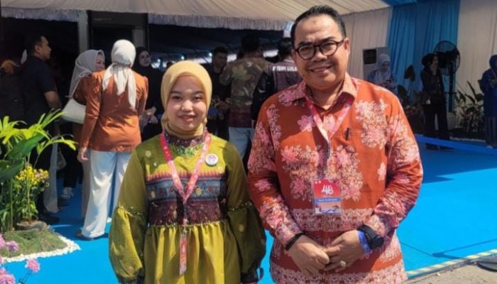 Kadiskoperindag Dampingi Ketua TP PKK Banyuasin Hadiri HKG PKK ke-54 dan HUT Dekranas di Makassar
