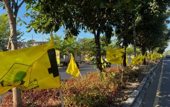Golkar Sulsel Kuningkan Depan Hotel Claro Jelang Musda XI