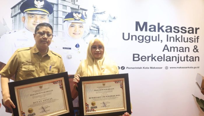 Dinsos dan RSUD Daya Makassar Raih Penghargaan Ombudsman RI, Bukti Kualitas Pelayanan Publik Baik