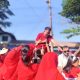 Pedagang Pasar Senggol Gelar Senam Kemerdekaan, Warga Tumpah Ruah Ikut Bergoyang