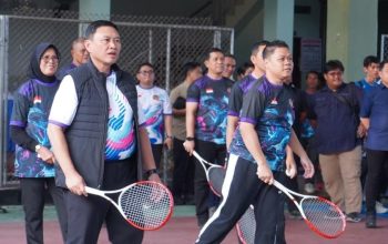 Yasir Machmud dan Irjen Awal “Duet” di Pembukaan Kejurnas Soft Tennis Piala Kapolda Sulsel