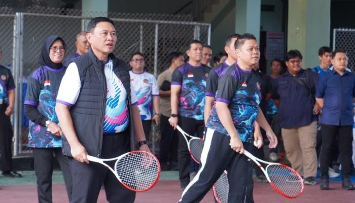 Yasir Machmud dan Irjen Awal “Duet” di Pembukaan Kejurnas Soft Tennis Piala Kapolda Sulsel