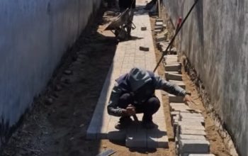 Akses Lanraki Lorong 6 Ditata, Dinas PU Makassar Pasang Paving Blok